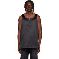 We11done Black Polyester Tank Top 221327M214000
