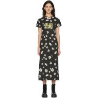Rabanne SSENSE Exclusive Black Capsule Daisy Print Dress 221605F055000