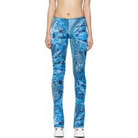Blumarine Blue Snake Leggings 221901F085000