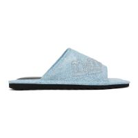 BY FAR Blue Ari Stud Slides 231289F124009