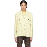 Paul Smith Yellow Commission Edition Leather Jacket 232148M181004