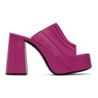 BY FAR SSENSE Exclusive Pink Brad Heeled Sandals 232289F125019