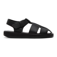 The Row Black Fisherman Sandals 232359F124016