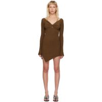 The Attico Brown Desai Minidress 232528F052036