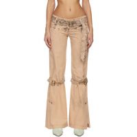 KNWLS Beige Issa Denim Trousers 241148F087002
