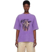 We11done Purple Vintage Horror T-Shirt 241327F110026