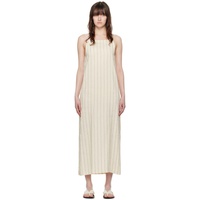 Loulou de Saison Beige & Black Etta Midi Dress 241473F054000