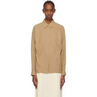 TOTEME Tan Paneled Shirt 241771F109006