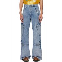 EGONlab Blue Cargo Pocket Jeans 241830M186021