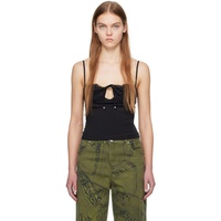 Blumarine Black Paneled Camisole 241901F111024