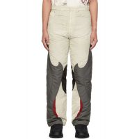 KUSIKOHC White & Gray Rider Trousers 242216M191021