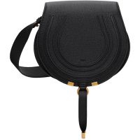 Chloe Black Medium Marcie Saddle Bag 242338F048010
