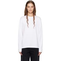The Row White Ciles R Long Sleeve T-Shirt 242359F110006