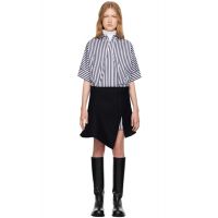 Sacai Navy Striped Paneled Mini Dress 242445F052010