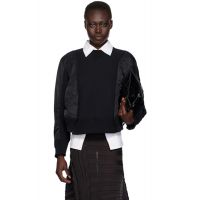 Sacai Black Sponge Sweat Sweatshirt 242445F096012