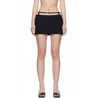The Attico Black Belted Miniskirt 242528F090002