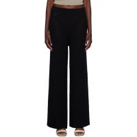 TOTEME Black Wide-Leg Trousers 242771F087008