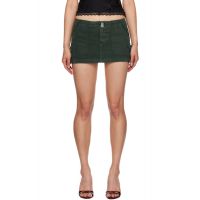 GUIZIO SSENSE Exclusive Green Anais Cargo Miniskirt 242897F090020
