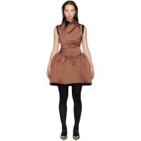 SHUSHU/TONG Orange Backless Minidress 242901F052033