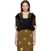 SHUSHU/TONG Black Three-Dimensional Pleated Top 242901F111028