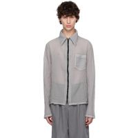 HOPE Gray See-Through Shirt 242995M192002