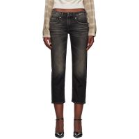 R13 Black Boy Straight Jeans 251021F069025
