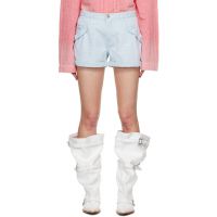 R13 Blue Pouch Pocket Denim Shorts 251021F088018