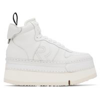 R13 White Riot Leather High Top Sneakers 251021F127007