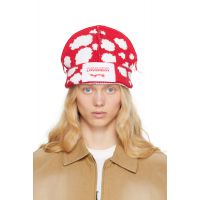 Charles Jeffrey Loverboy Red & White Beanie 251101F014006