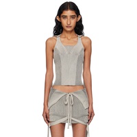 KNWLS Gray Veil Tank Top 251148F111007