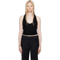 Aya Muse Black Knit Halter Top 251188F111023