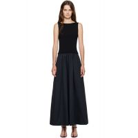 St. Agni Black Bateau Cutout Dress 251193F055006