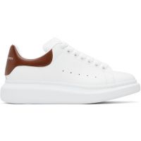 McQueen White & Brown Oversized Sneakers 251259M237023