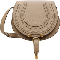 Chloe Taupe Small Marcie Saddle Bag 251338F048008