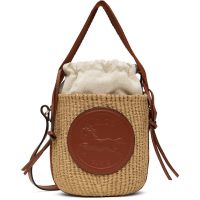 Chloe Beige Small Horse Medal Basket Bag 251338F048026