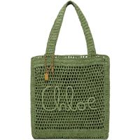 Chloe Green Summer Banana Tote 251338F049010