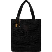 Chloe Black Summer Banana Raffia Tote 251338F049012
