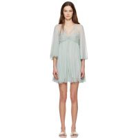 Chloe Gray Pleated Minidress 251338F052002
