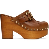 Chloe Brown Jeanette Wedge Mules 251338F122002
