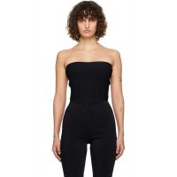 Mugler Black Knit Bustier Camisole 251345F111000
