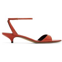 The Row Orange Vika Ankle Strap Kitten Heeled Sandals 251359F125008