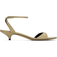 The Row Gray Vika Ankle Strap Kitten Heeled Sandals 251359F125009