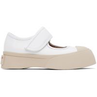 Marni White Pablo Mary Jane Ballerina Flats 251379F118001