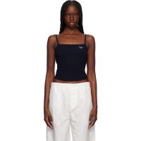 Maison Kitsune Navy Baby Fox Patch Fine Rib Cropped Camisole 251389F111000
