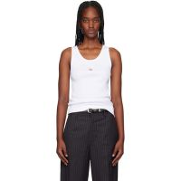 Maison Kitsune White Baby Fox Ribbed Tank Top 251389F111007