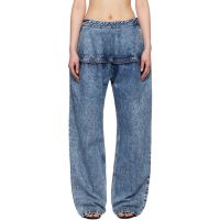 ALAIA Blue Peplum Jeans 251483F069008