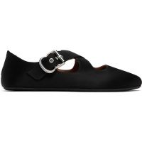 ALAIA Black Criss Cross Ballerina Flats 251483F118001