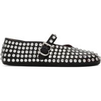 ALAIA Black Strass Ballerina Flats 251483F118008