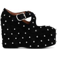 ALAIA Black Criss Cross Wedge Heels 251483F122000