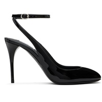ALAIA Black Patent Calfskin Slingback 90 Heels 251483F122009